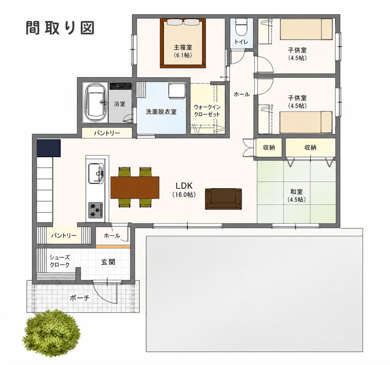 鹿児島市上谷口町 (薩摩松元駅) 新築一戸建て 平屋建 4LDK