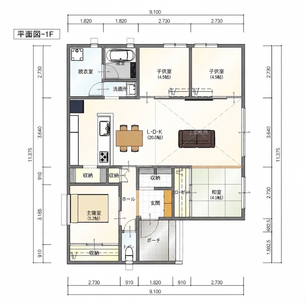 鹿児島市石谷町 (上伊集院駅) 新築一戸建て 平屋建 4LDK