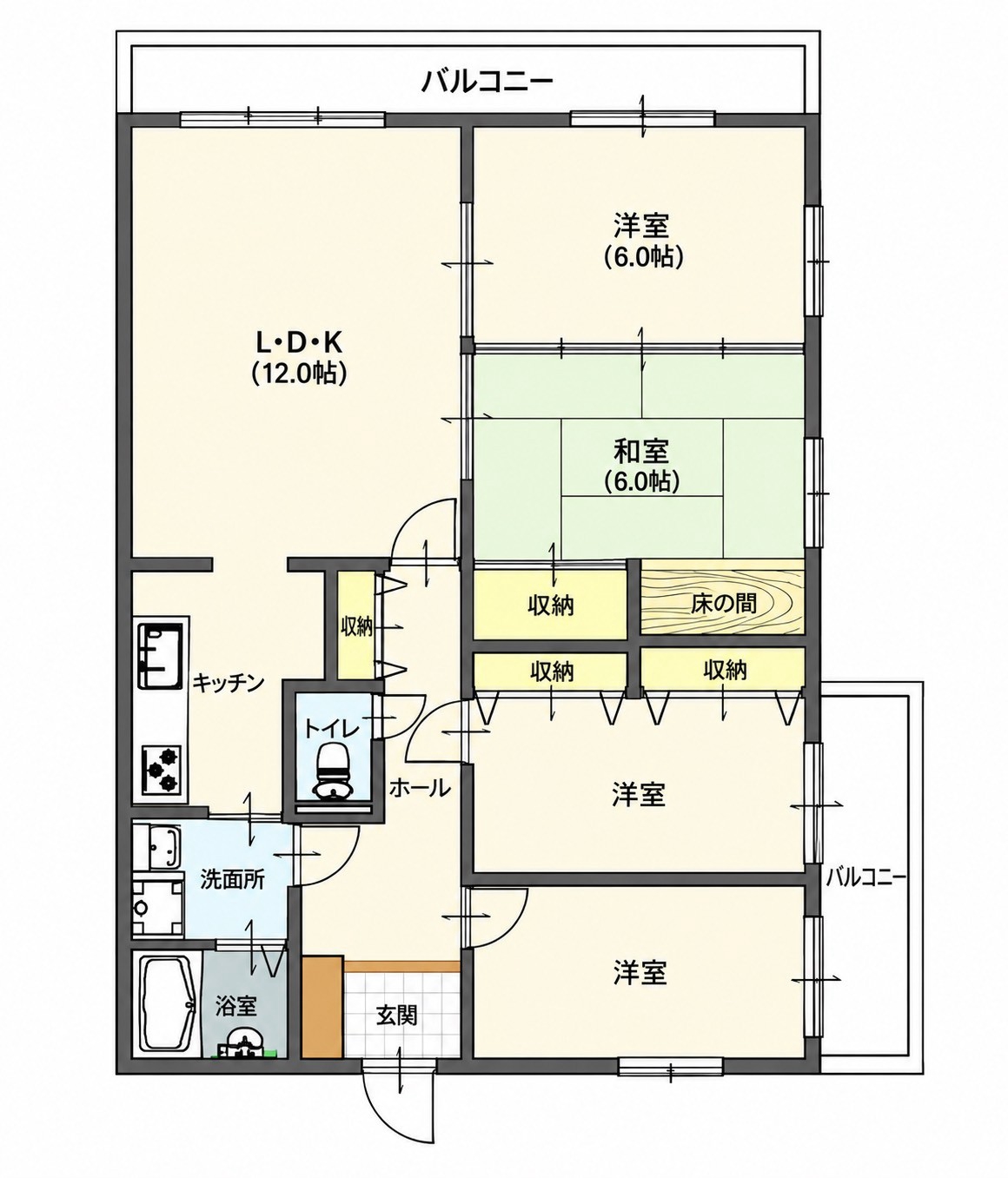 鹿児島市樋之口町 サンポートハイム鹿児島 4階 4LDK